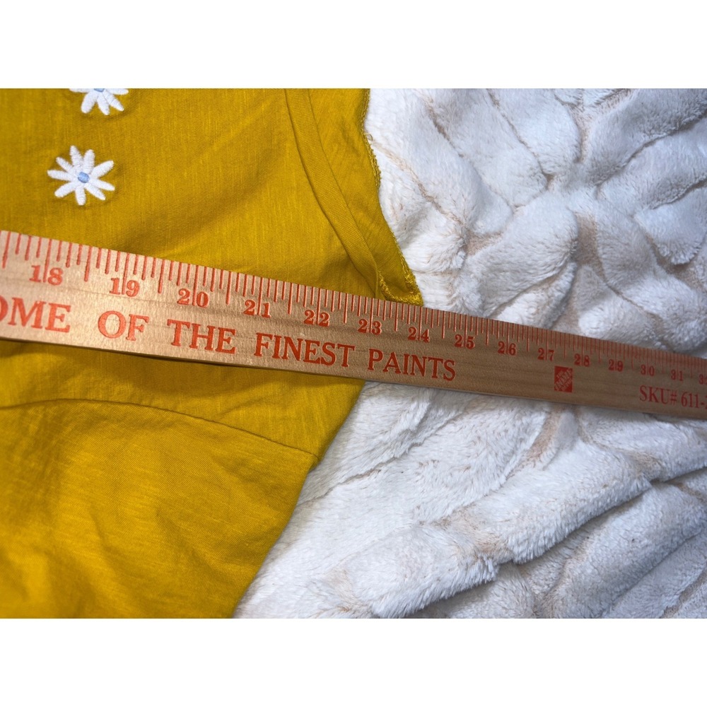 Loft T-Shirt Womens XL Yellow Y2K fun Bring the Smiles Daisy Graphic Tee - Picture 3 of 5